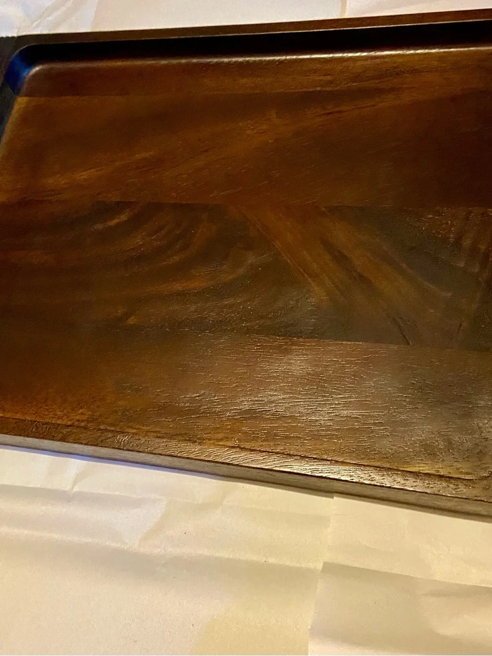 NWB - Nambe Origin Acacia Wood Tray 18inches, Wooden Serving Platter - Picture 3 of 9